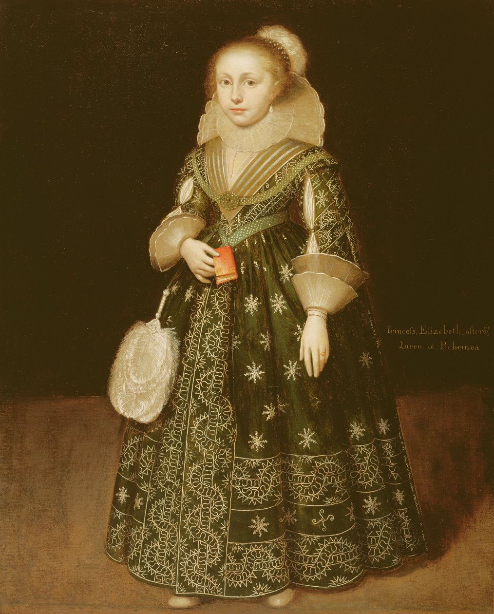 Portret młodej dziewczyny, tradycyjnie uważanej za Elżbietę, królową Czech (1596-1662) autorstwa Wybrand Simonsz. de Geest