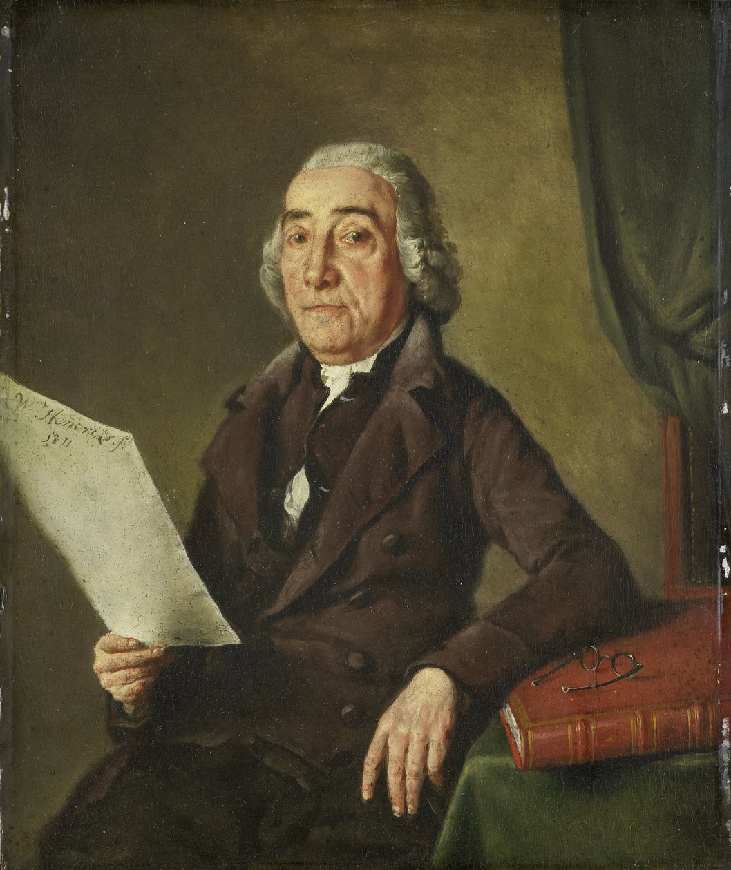 Jacob de Vos senior (1735-1833), kolekcjoner sztuki w Amsterdamie autorstwa Wybrand Hendriks