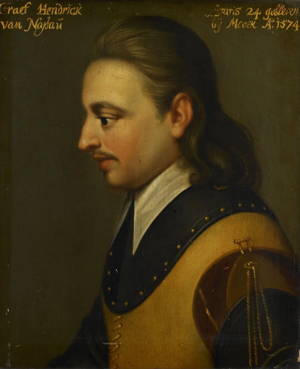Portret Hendrika, hrabiego Nassau autorstwa Wybrand de Geest (I) (workshop of)