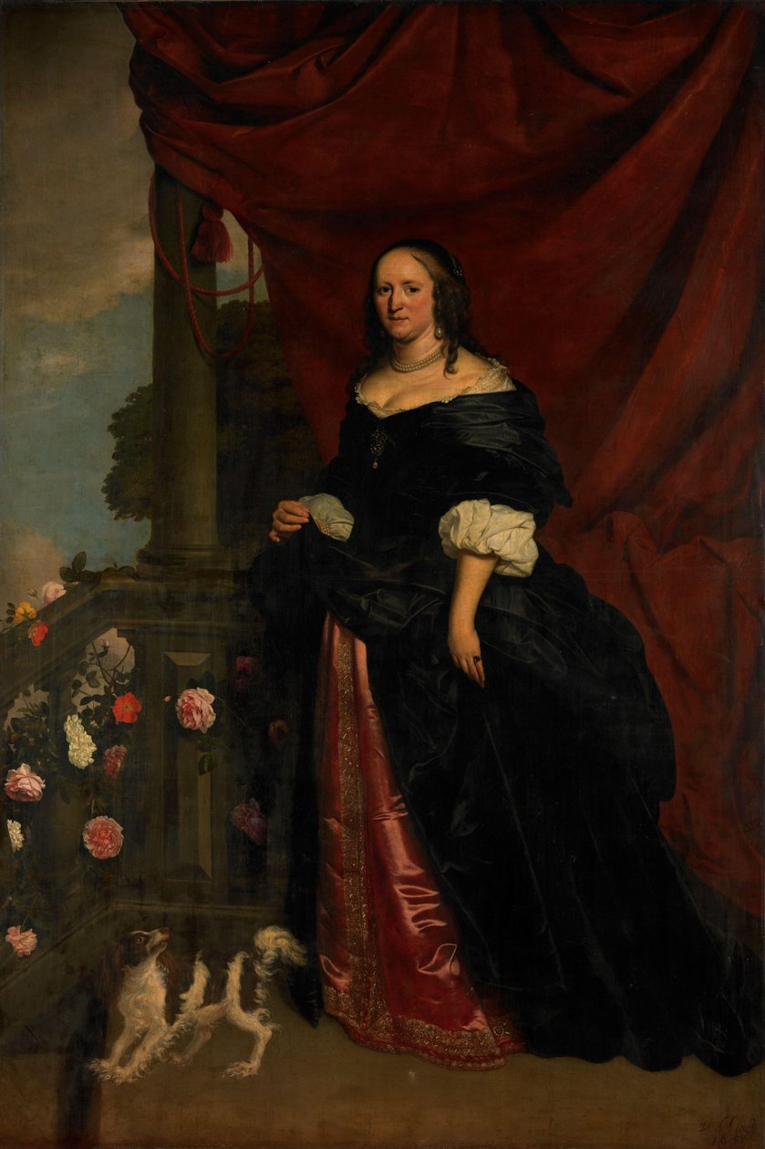Portret kobiety, prawdopodobnie Zofia Anna van Pipenpoy (ok. 1618-70), hrabina Schellart autorstwa Wybrand de Geest (I)