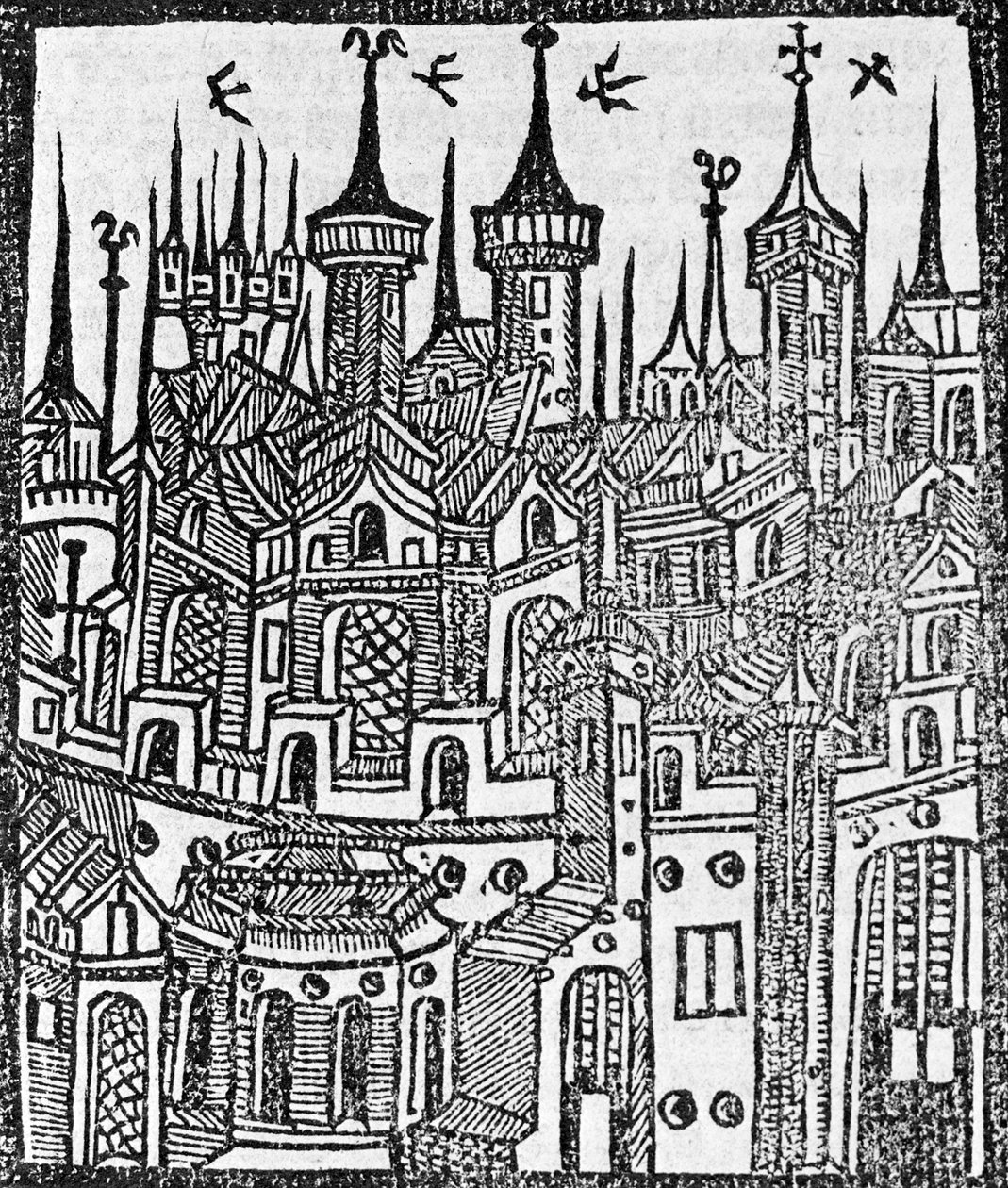 Drzeworyt z Kroniki Anglii, 1497 autorstwa Wynkyn de Worde