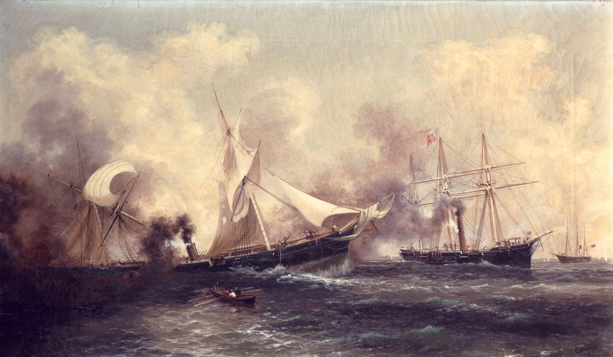 USA Kearsarge Zatopienie Alabamy autorstwa Xanthus Russell Smith