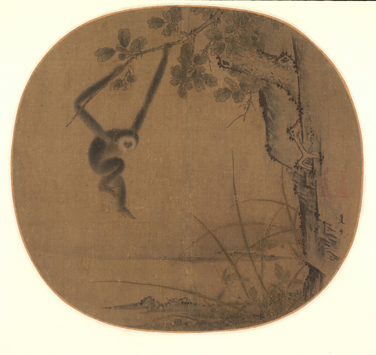 Swinging Gibbon, koniec 1100- 1 kwarta 1200s. autorstwa Xia Gui
