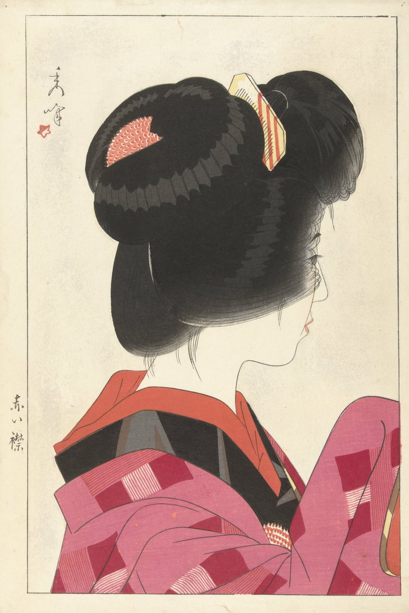 Czerwony kołnierz, 1928 autorstwa Yamakawa Shuho