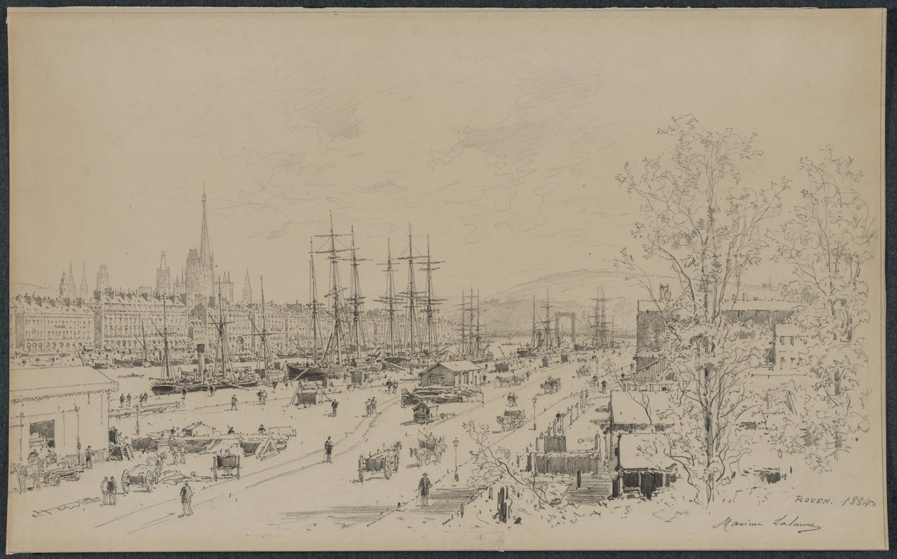 Port w Rouen autorstwa Yang Ki hun (Seuk Eun) (Korean