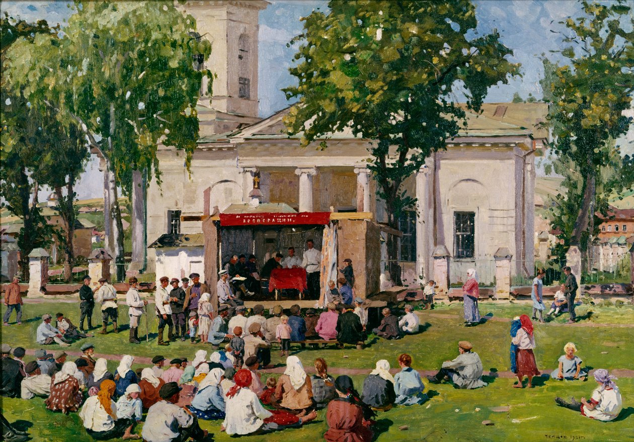 Dzień Współpracy na wsi, 1926 autorstwa Yefim Mikhailovich Tcheptsov