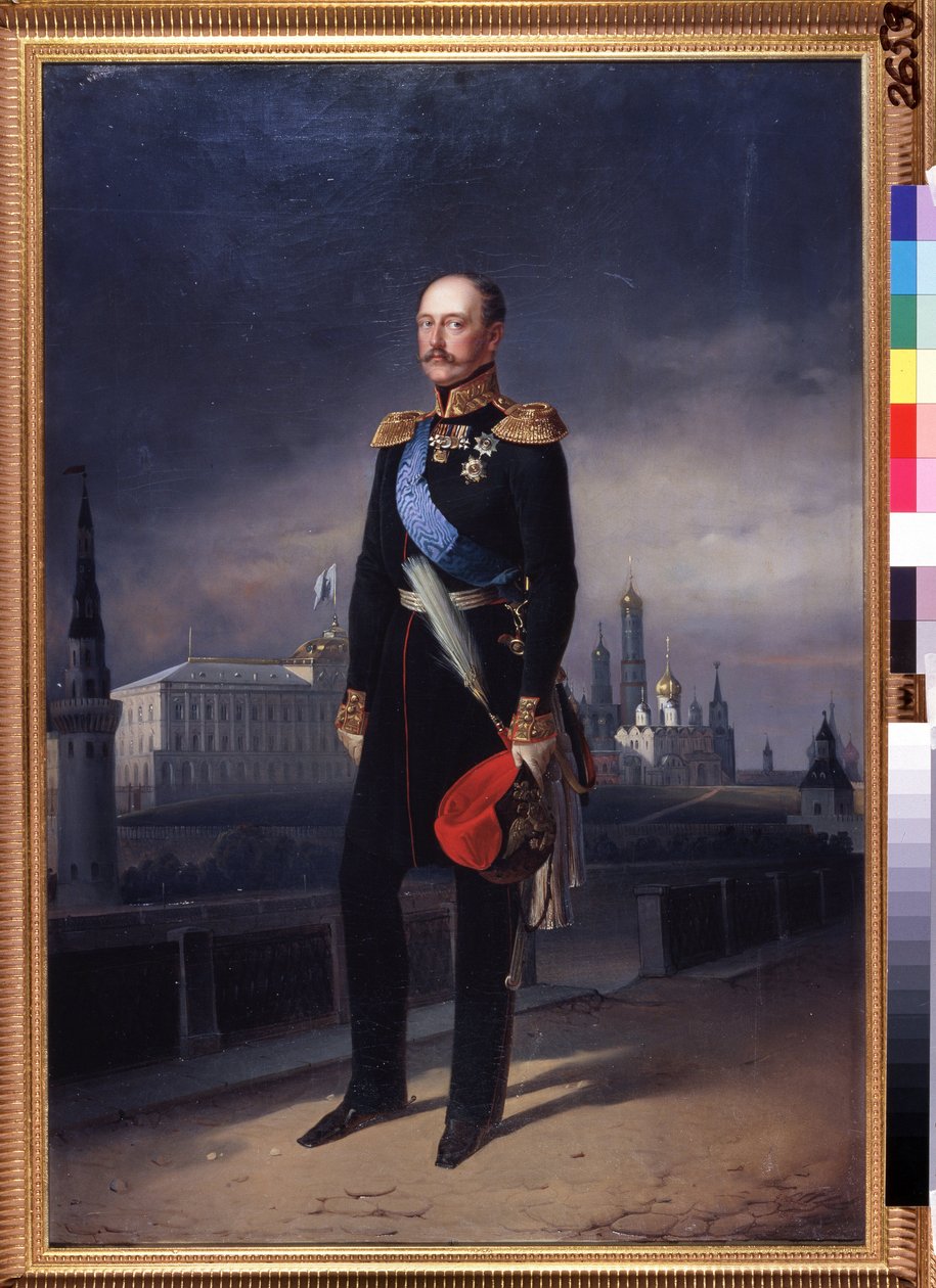 Portret cesarza Mikołaja I autorstwa Yegor (d.1891) Bottman