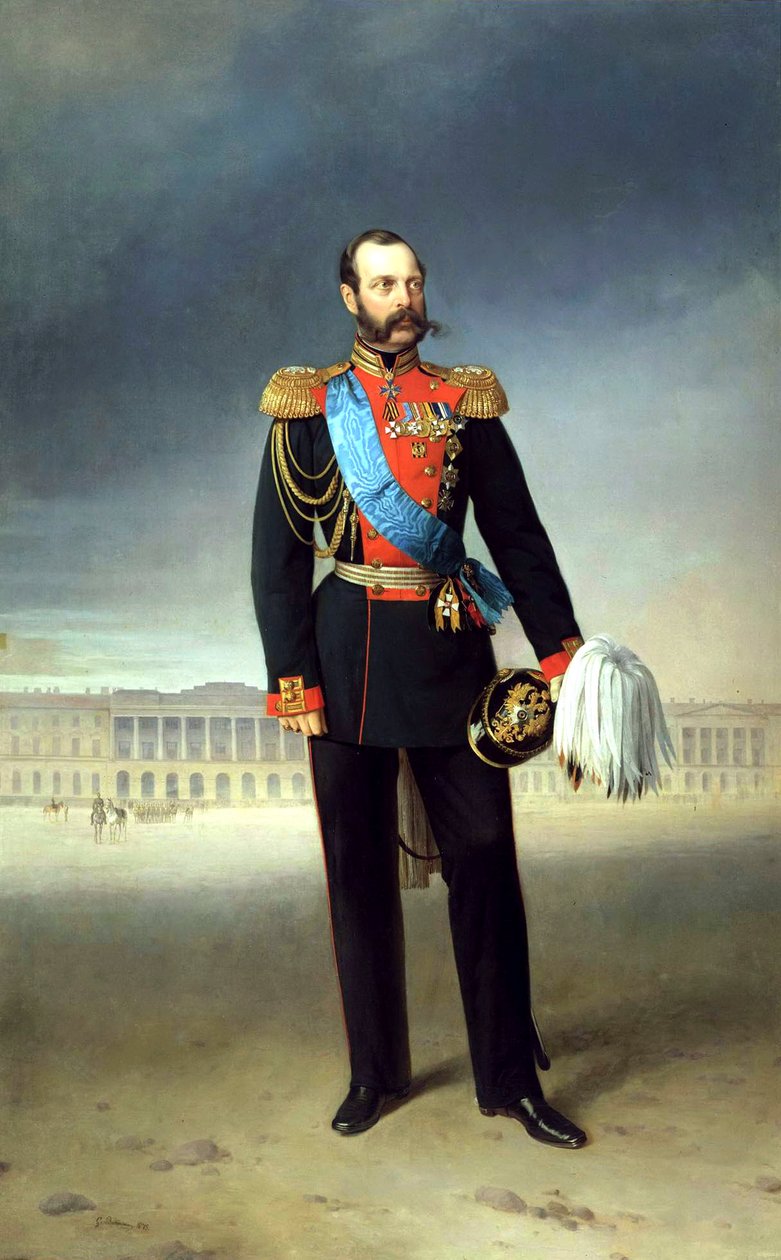 Portret cesarza Aleksandra II, 1818-1881, 1875. autorstwa Yegor Bottman