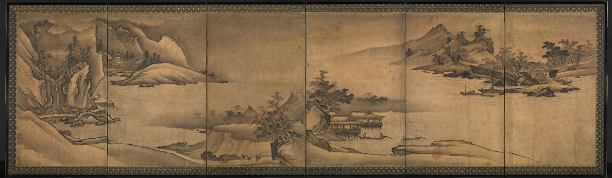 Krajobraz czterech pór roku autorstwa Yi Sumun (Korean, b. c. 1404)