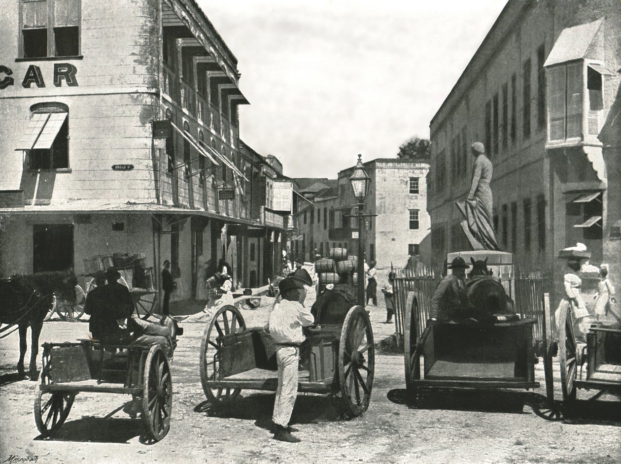High Street, Bridgetown, Barbados, 1895. autorstwa York and Son