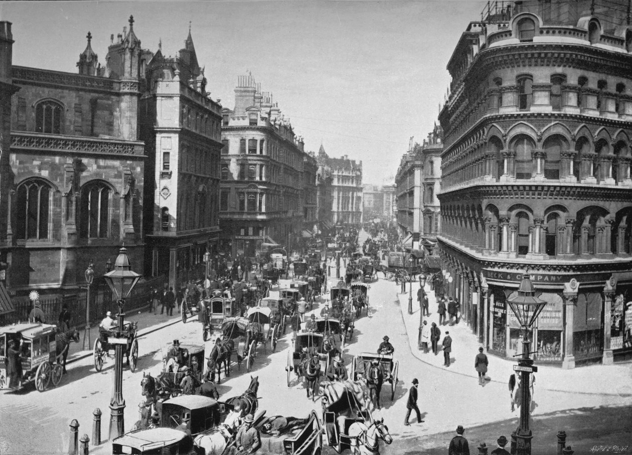Queen Victoria Street, City of London, c1910 1911 autorstwa York and Son