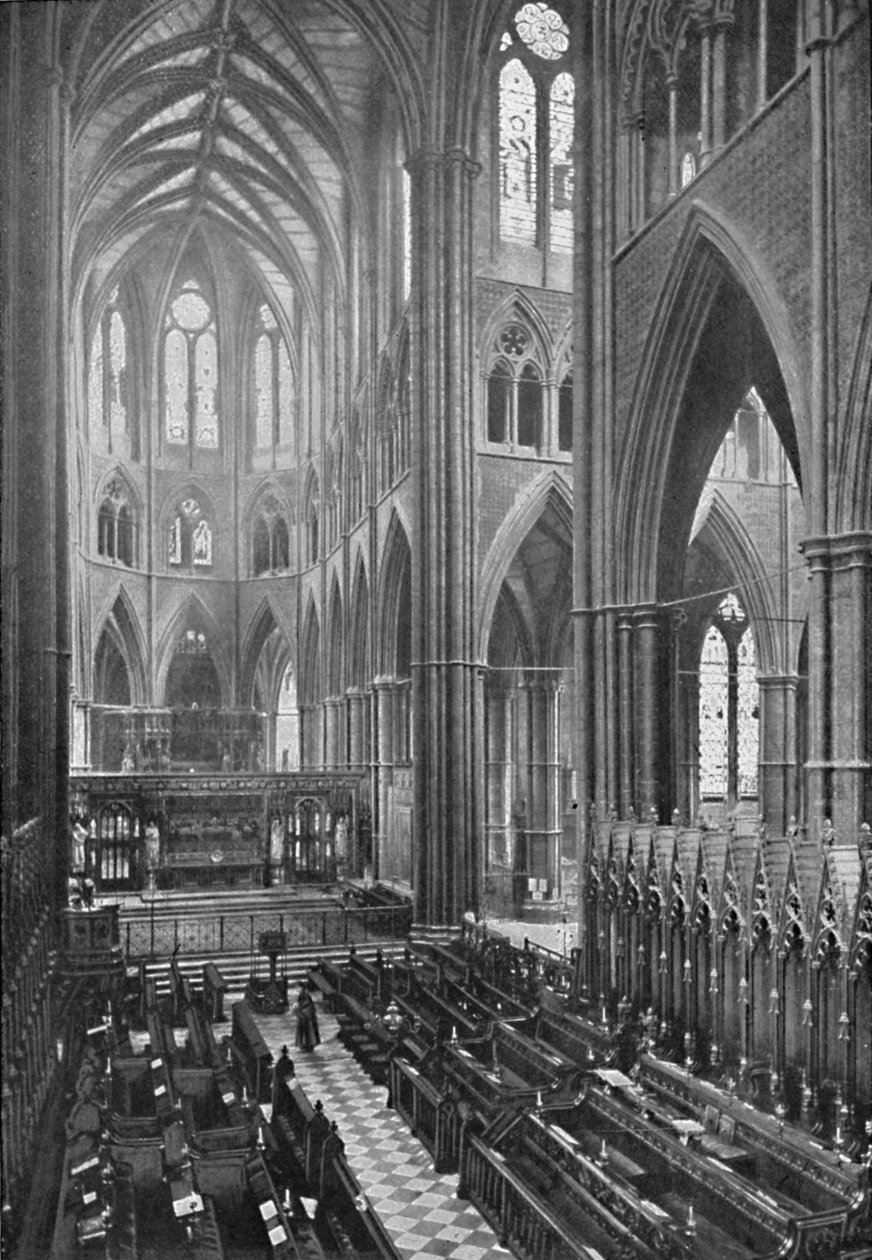 Chór i apsyda, opactwo westminsterskie, 1902 autorstwa York and Son