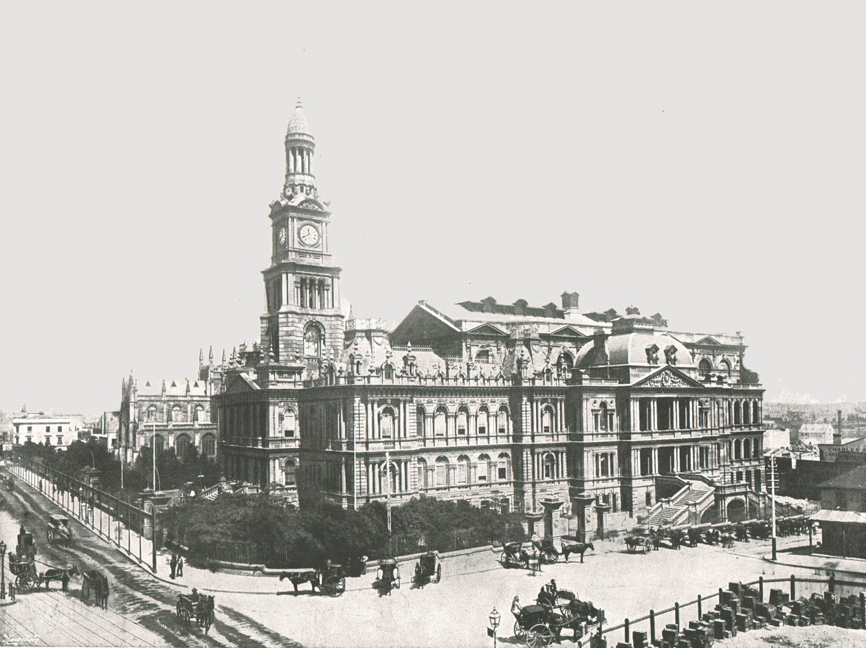 Nowy Ratusz, Sydney, Australia, 1895. autorstwa York and Son
