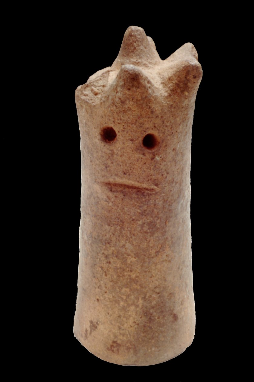 Cylindryczna głowa ludzka, z Ife, XII-XV w. (terakota) autorstwa Yoruba Culture