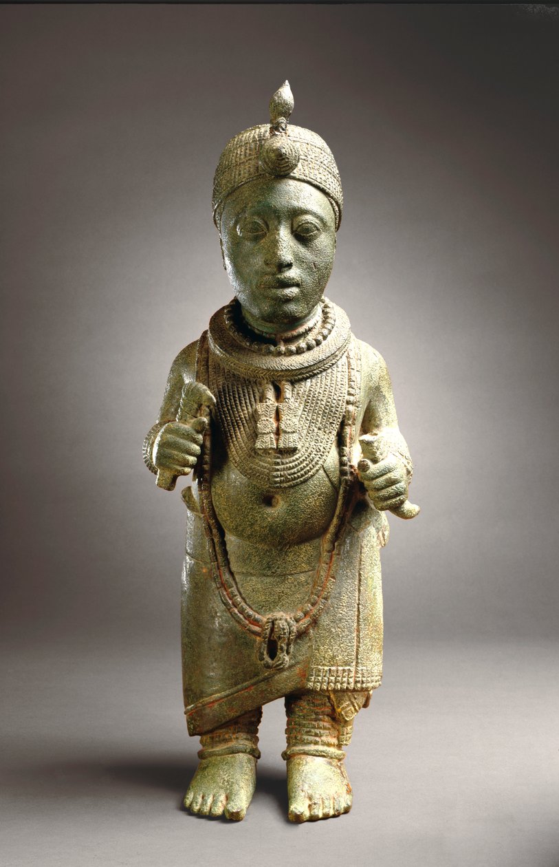 Figura Oni, Ife (mosiądz cynkowy), ok. 1900 r. XIV w. autorstwa Yoruba Culture