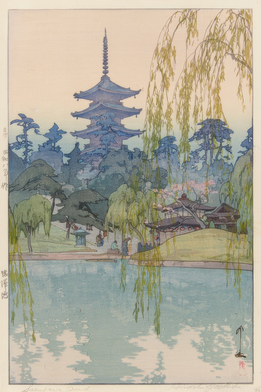 Staw Sarusawa autorstwa Yoshida Hiroshi