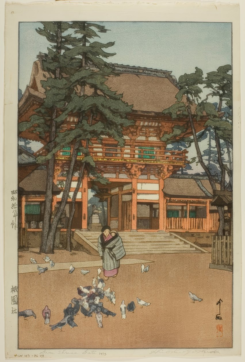Brama Świątyni Gion autorstwa Yoshida Hiroshi