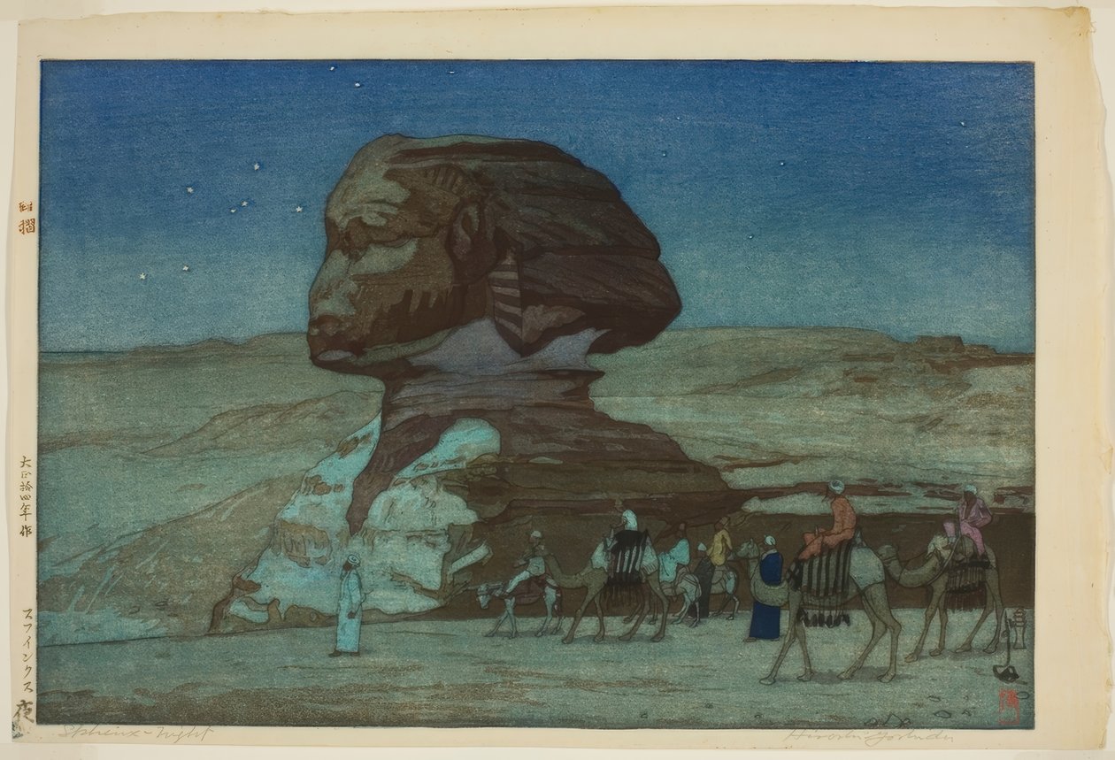 Sphinx - Noc (Sufinkusu yoru), z serii „Europa” autorstwa Yoshida Hiroshi
