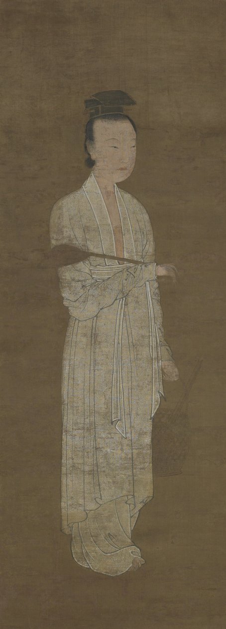 Portret kobiety w bieli: Lu Meiniang autorstwa Yuan Dynasty Chinese School
