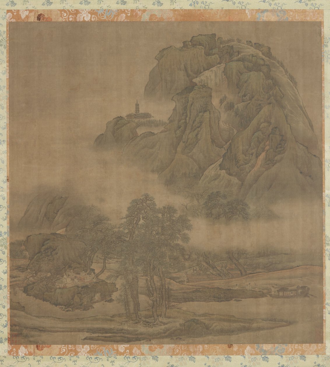Piknik nad brzegiem rzeki, dynastia Qing, XVIII wiek. autorstwa Yuan Jiang