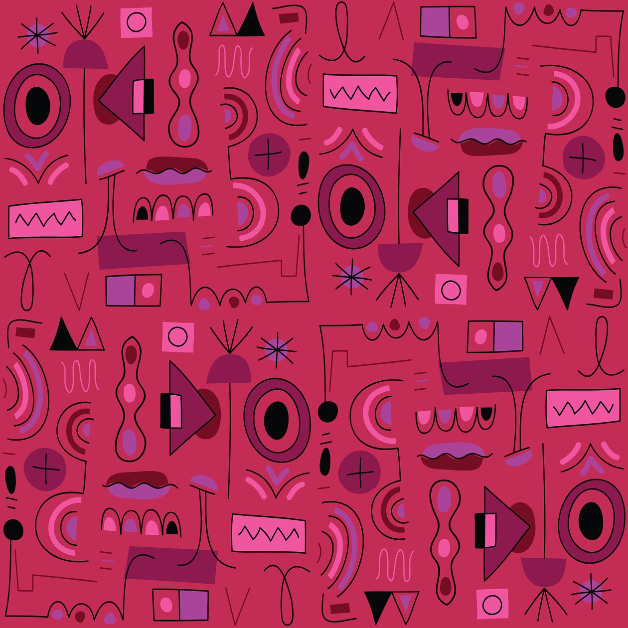 Bezszwowy wzór, 2018, grafika wektorowa autorstwa Yulia Drobova