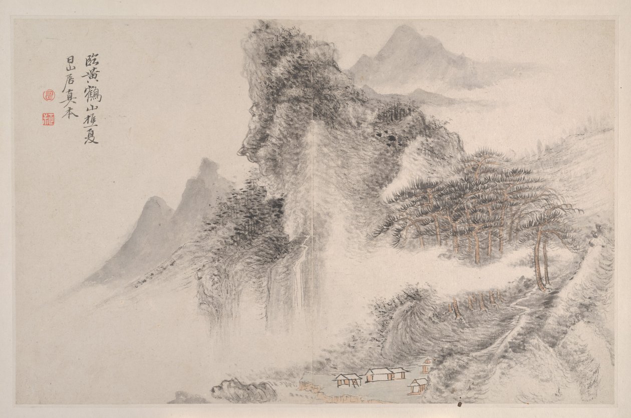 Krajobrazy w stylu mistrzów Song i Yuan, 1667. autorstwa Shouping Yun