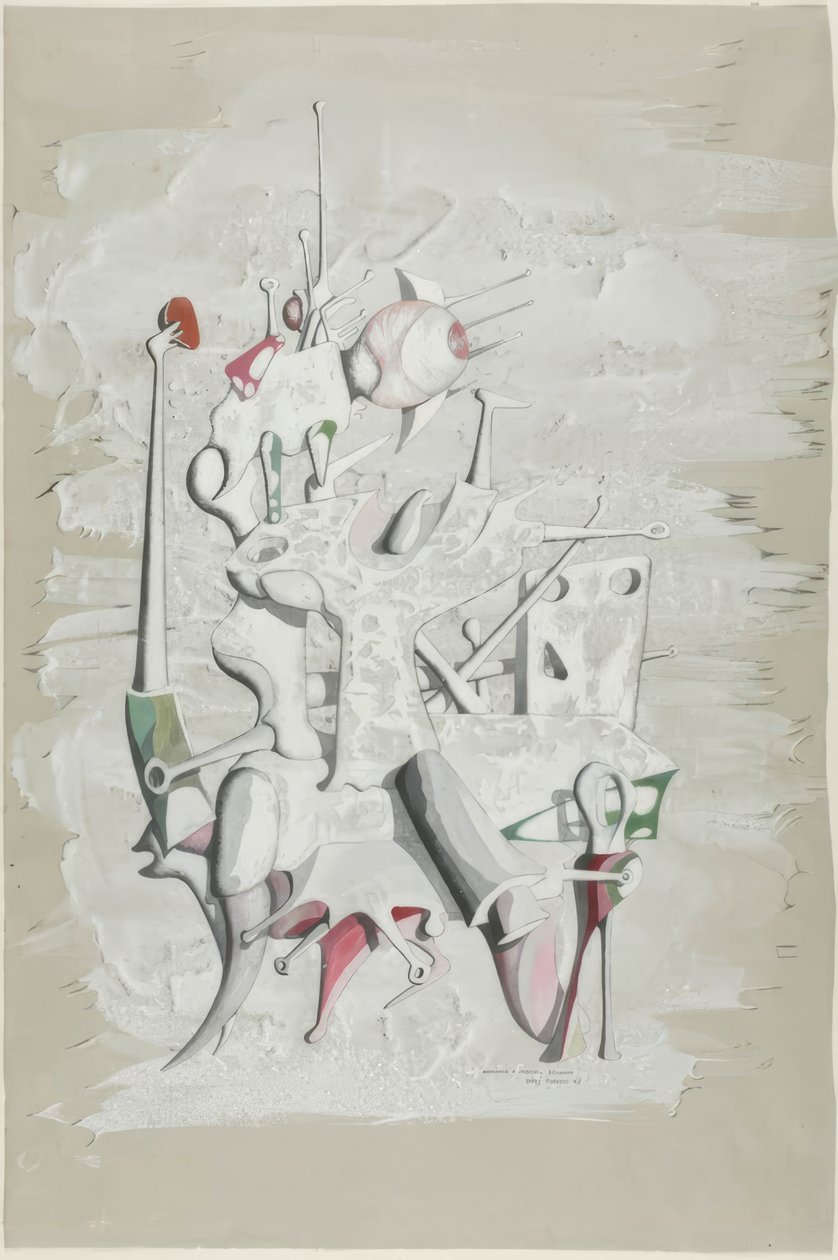 Hołd dla Marcela Duchampa (awers); Konstrukcja (rewers) autorstwa Yves Tanguy