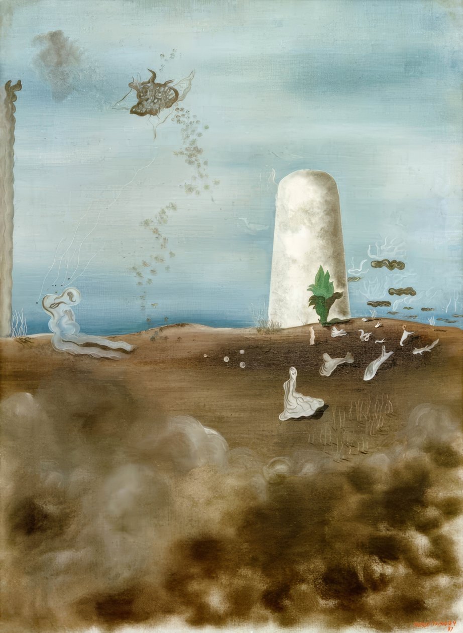 Zmarły, obserwujący swoją rodzinę autorstwa Yves Tanguy