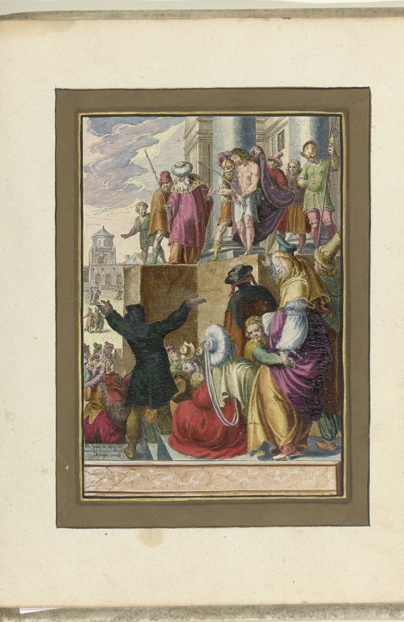 Chrystus ukazany ludziom (Ecce homo) Męka Chrystusa (tytuł serii) autorstwa Zacharias Dolendo