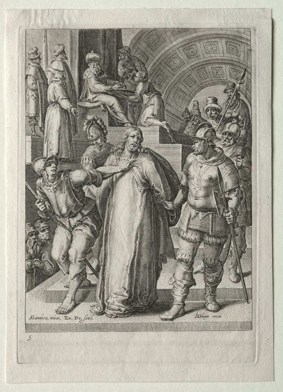 Zestaw pasyjny:  Chrystus przed Piłatem autorstwa Zacharias Dolendo