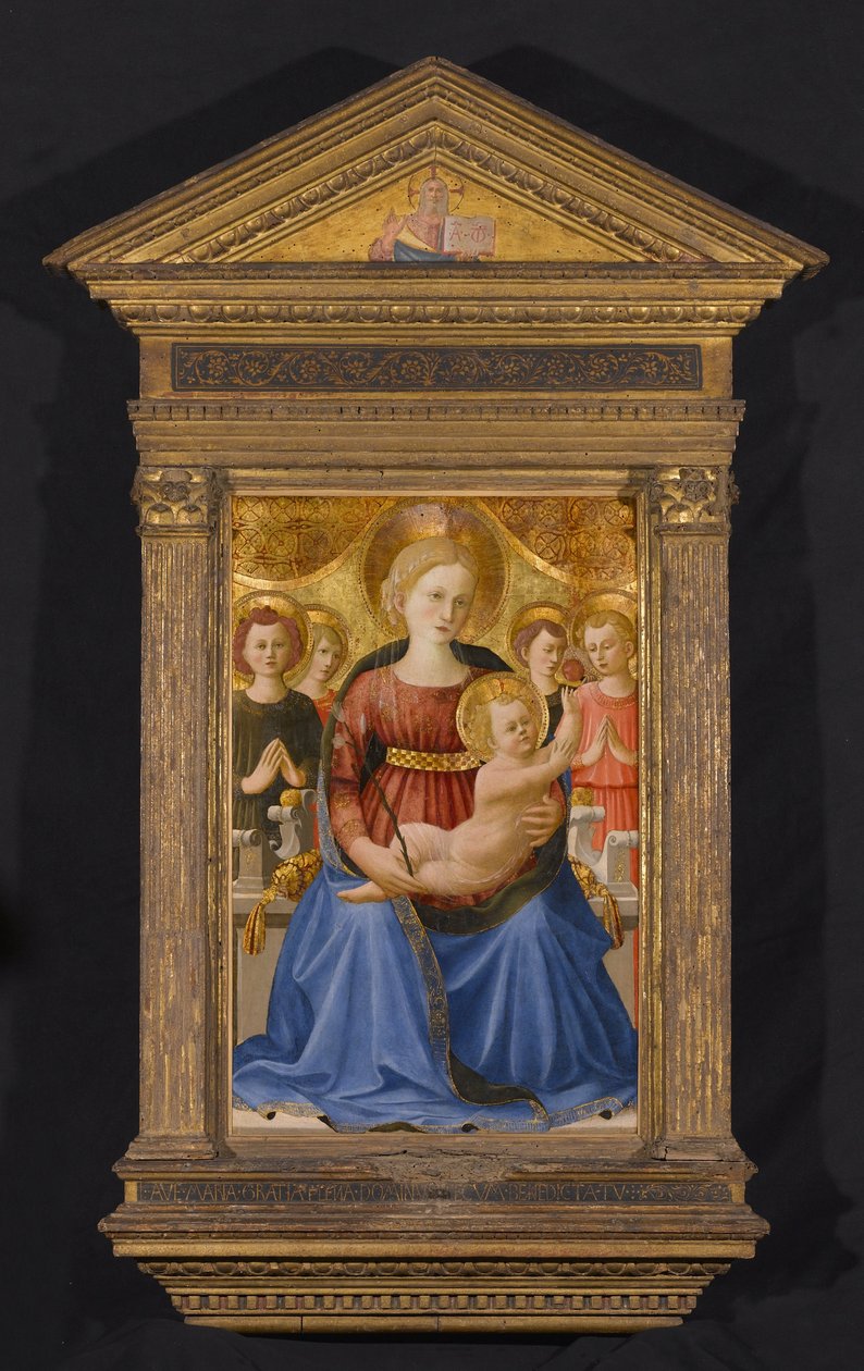 Dziewica z Dzieciątkiem z czterema aniołami i Odkupicielem autorstwa Zanobi di Benedetto Strozzi