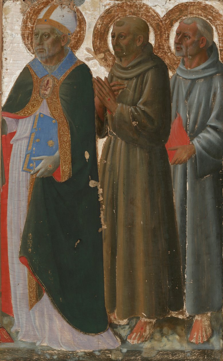Święci Zenobius, Franciszek i Antoni z Padwy autorstwa Zanobi di Benedetto Strozzi