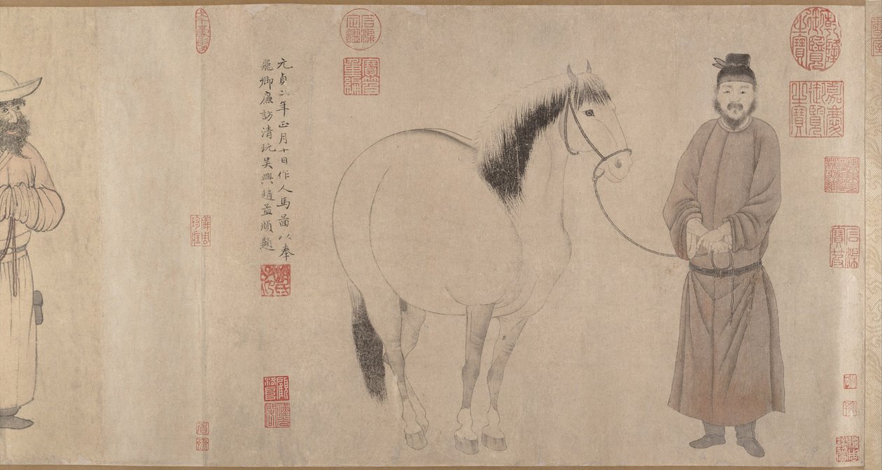 Stajenni i Konie autorstwa Zhao Mengfu Chao Meng Fu or