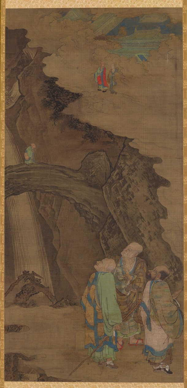Most Skalny na Górze Tiantai, 1178. autorstwa Zhou Jichang