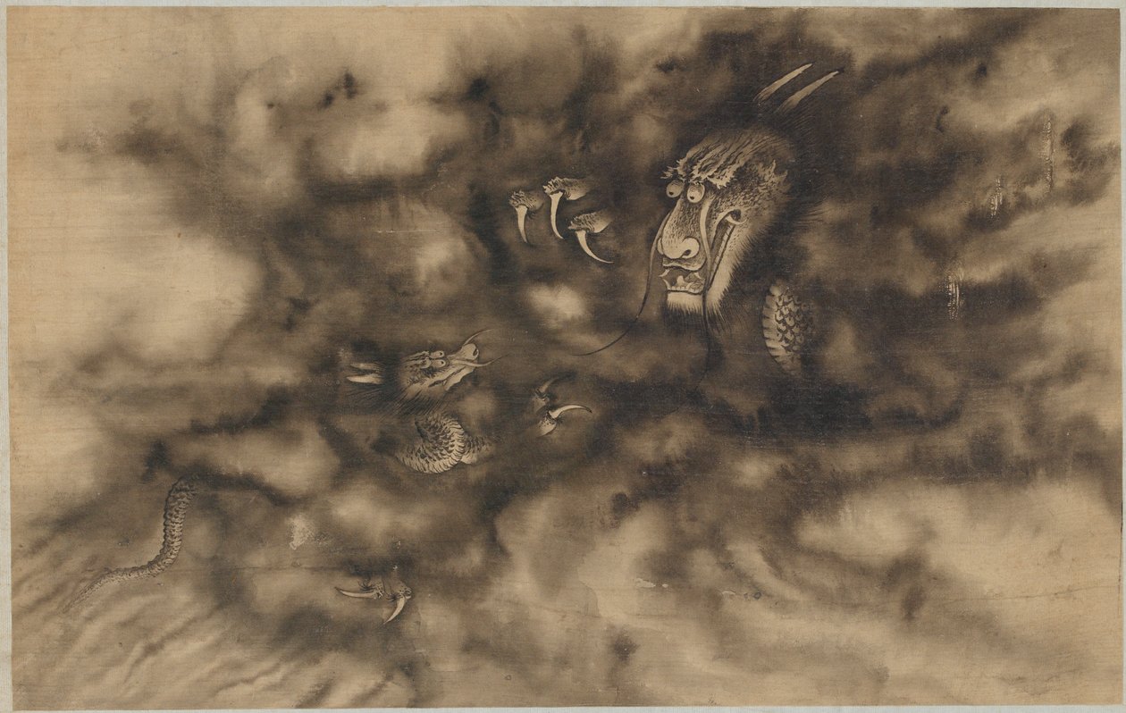 Smoki w chmurach, dynastia Qing, 1684. autorstwa Zhou Xun