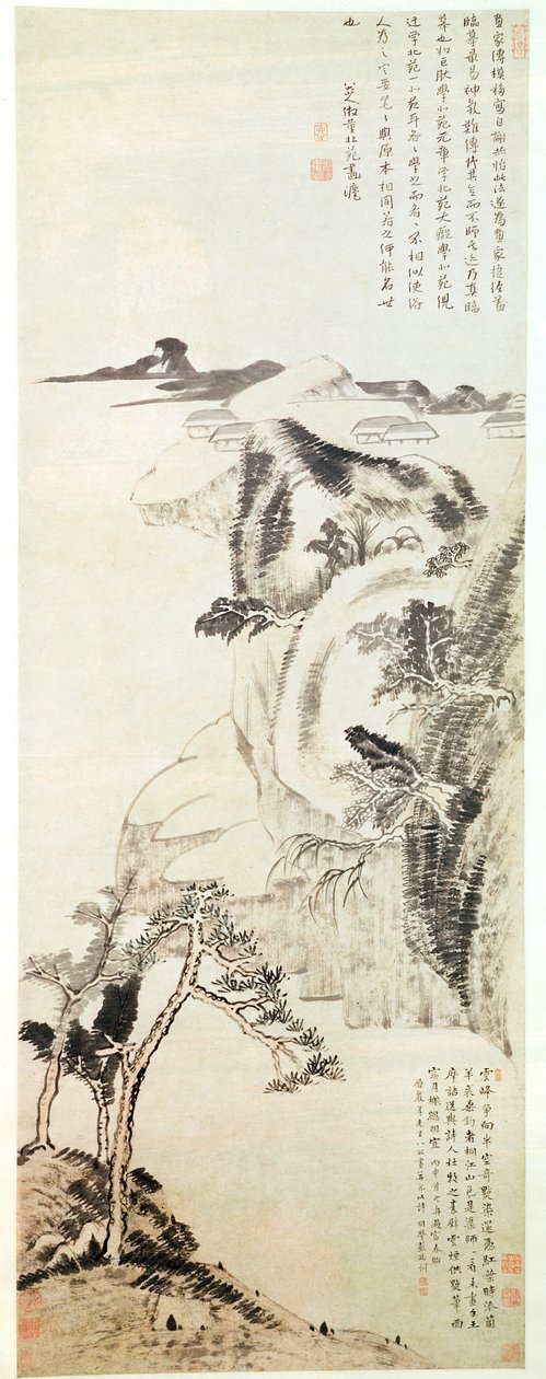 Krajobraz bez BA Big S Han (Z Tiger DA) (1625-1705) autorstwa Bada Shanren