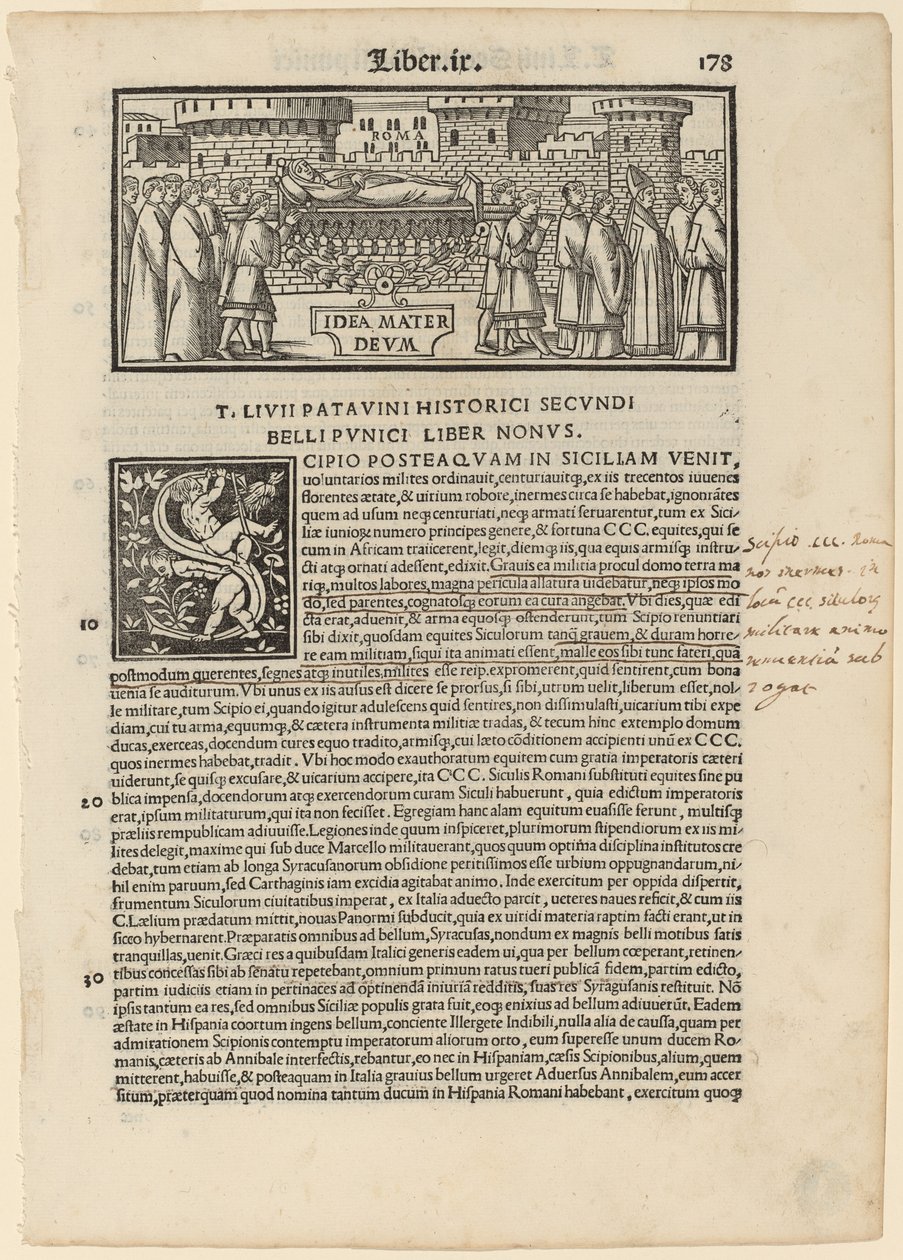 Strona z Livius Historiabum Libri autorstwa Zoan Andrea