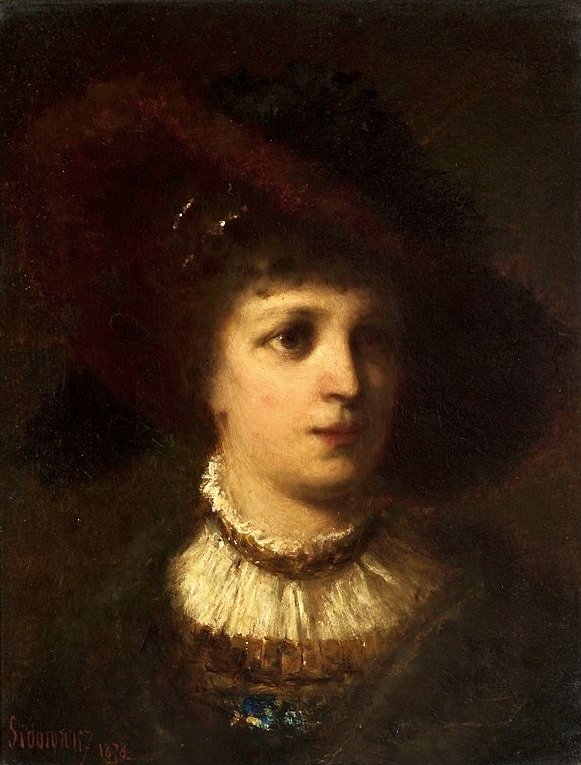 Portret kobiety. autorstwa Zygmunt Sidorowicz