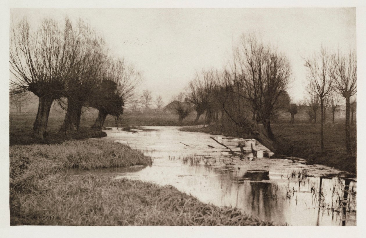 Na Backwater na Lea autorstwa Frederick (attr. to) Barnard