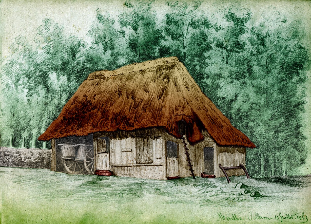 Młynarz na zachodzie Francji. 1863 (rysunek) autorstwa . .