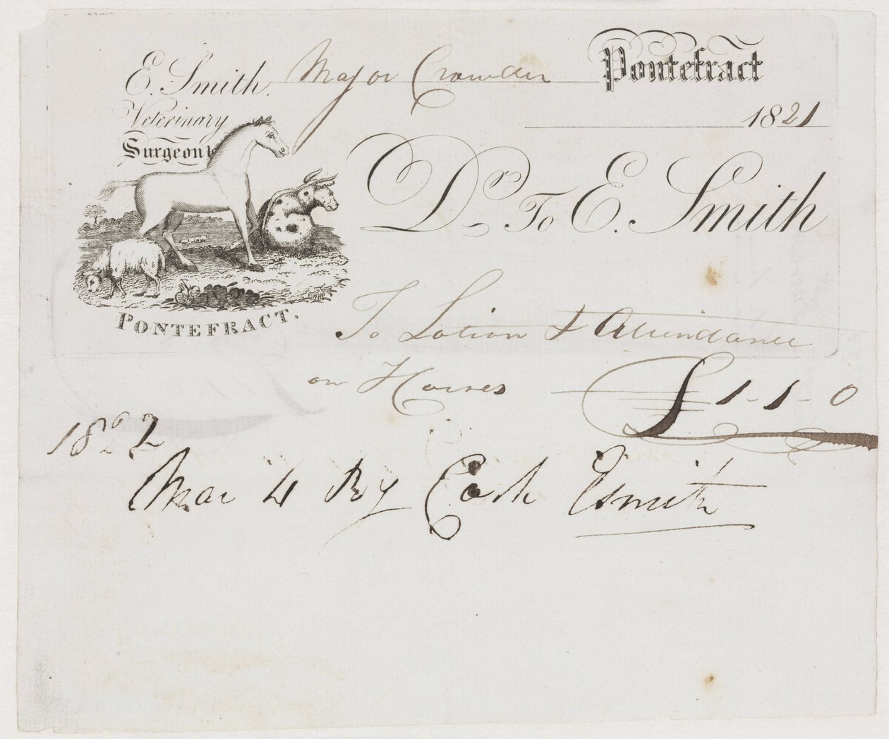 Rolnicza medycyna weterynaryjna Rachunek weterynaryjny autorstwa Frederick (attr. to) Barnard