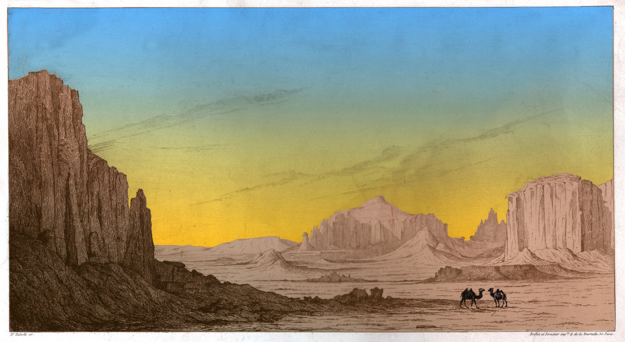 Góry Aktau, ok. 1850 (rycina) autorstwa . .