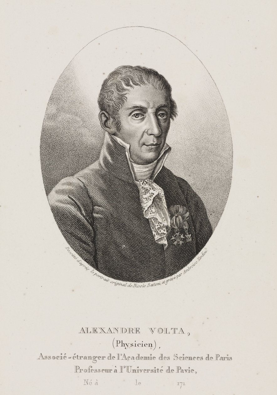 Alessandro Volta, włoski fizyk i wynalazca, ok. 1800 autorstwa Frederick (attr. to) Barnard