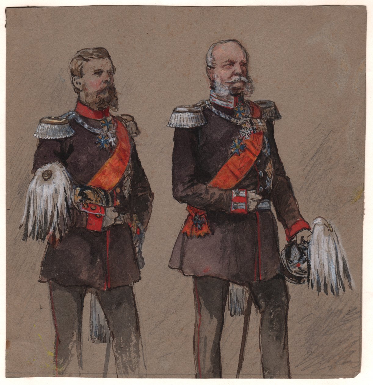 Aleksander II Rosji i Wilhelm II Prus autorstwa . .