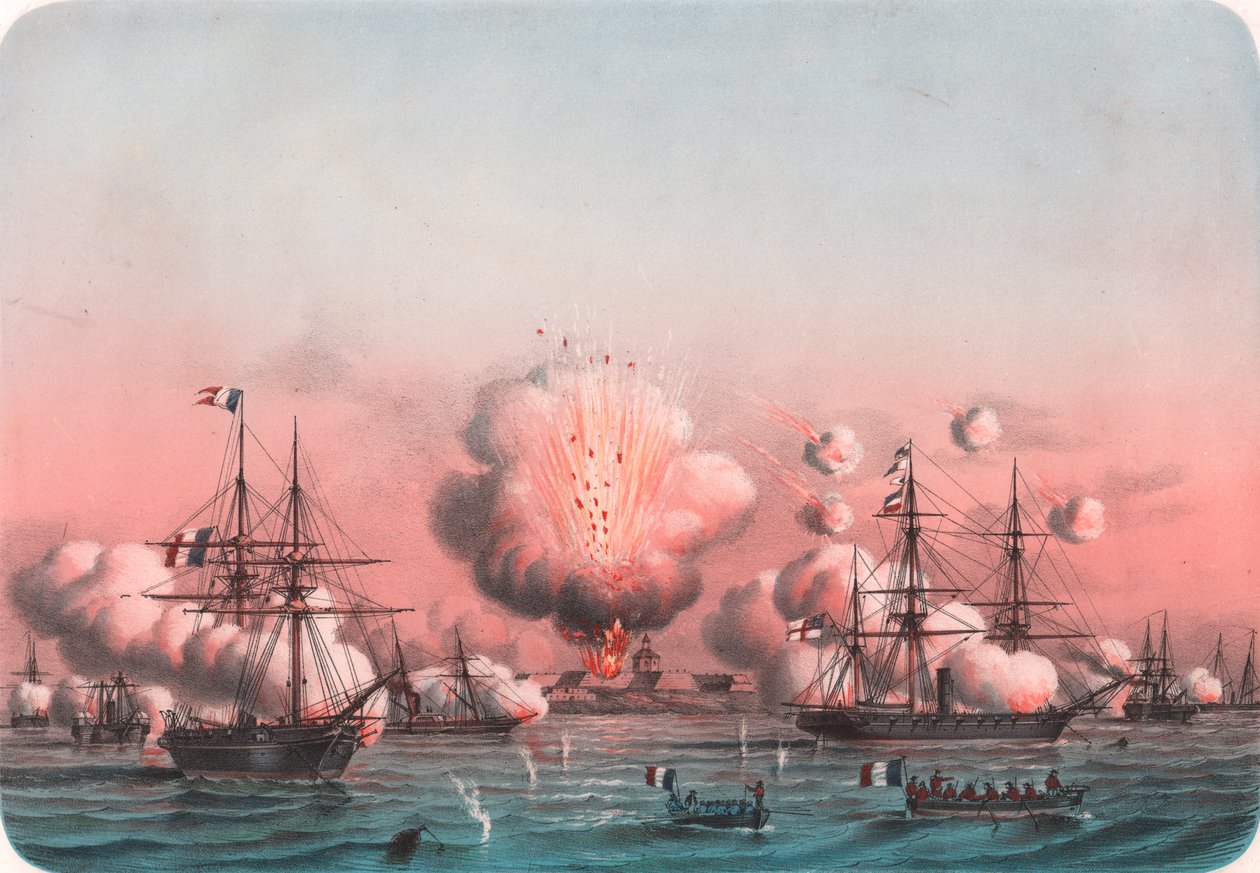 Flota aliancka bombardująca Arabat, 25 maja autorstwa William Walcutt
