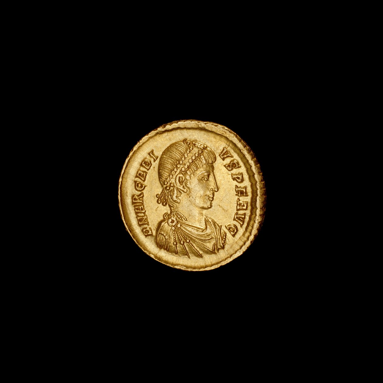 Starożytna moneta Konstantynopola przedstawiająca Arkadiusza, 383-408 ne (zdjęcie) autorstwa Hippolyte Lalaise Devéria