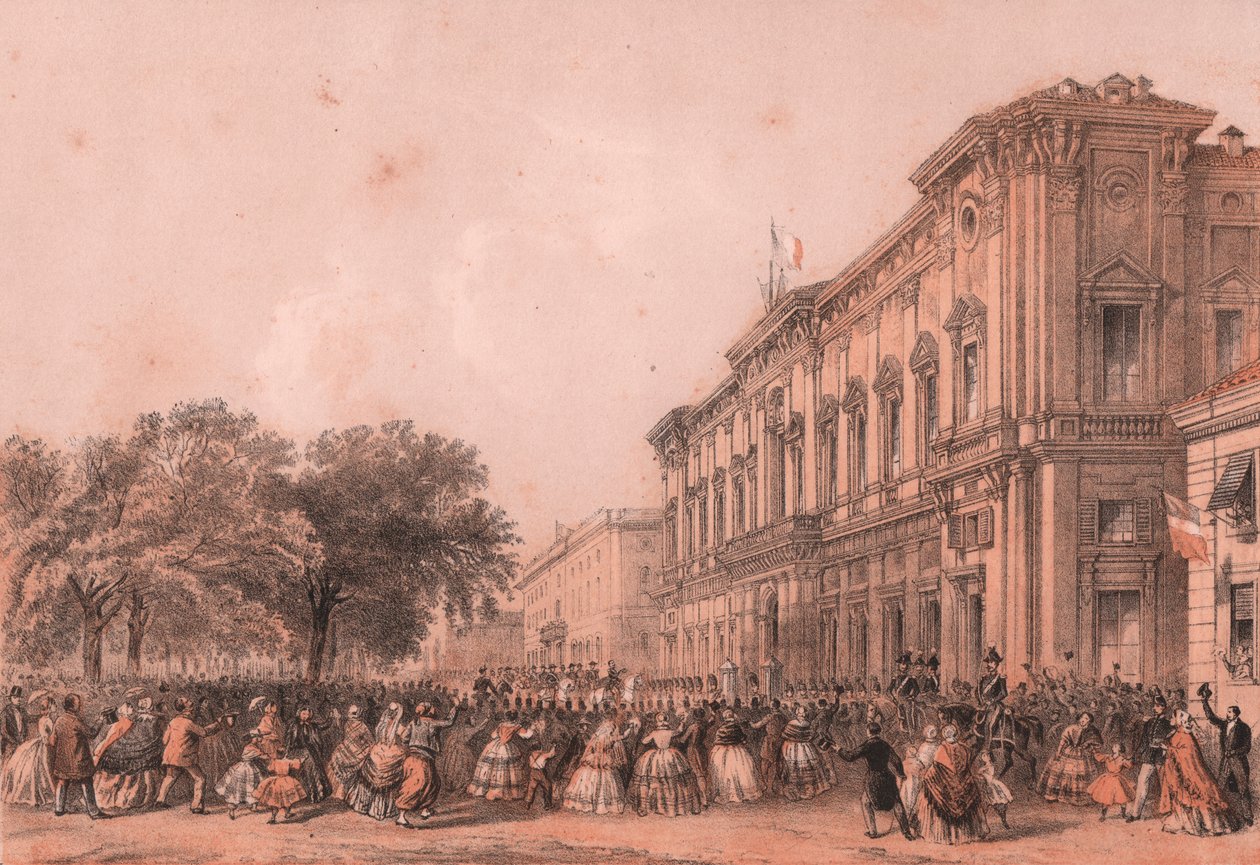 Przybycie cesarza Napoleona II do Alessandrii, Piemont autorstwa William Walcutt