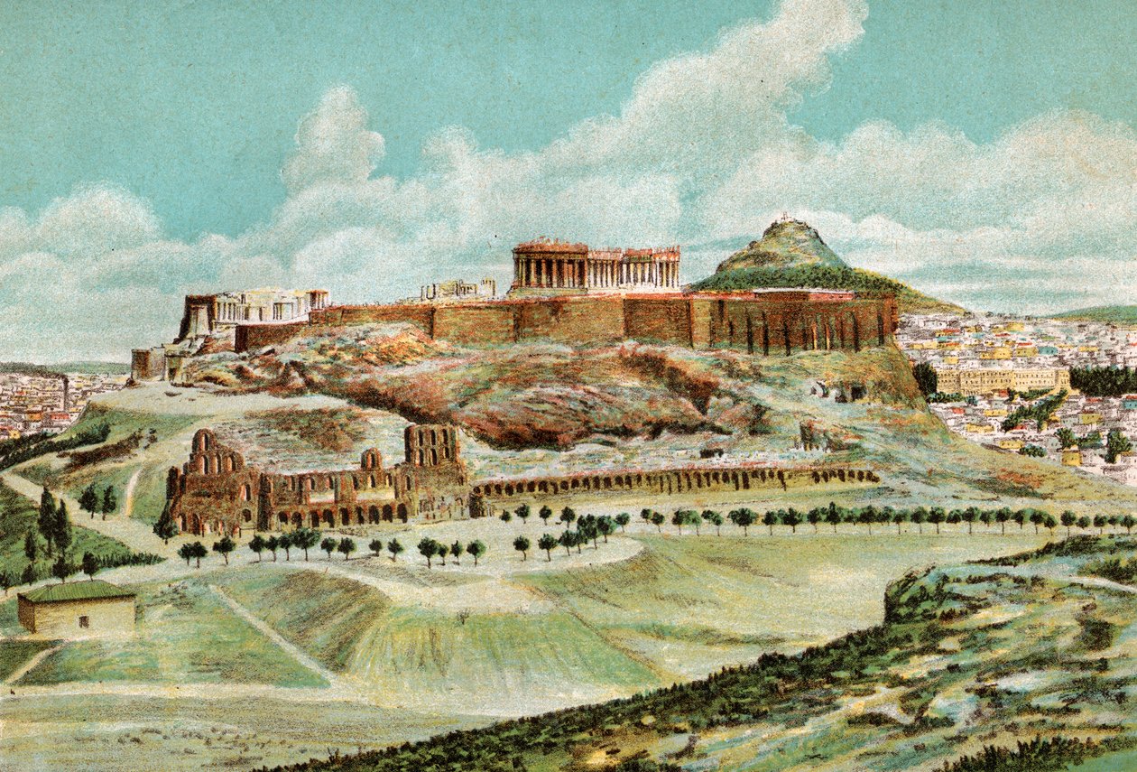 Ateny, ok. 1920 (litografia) autorstwa . .