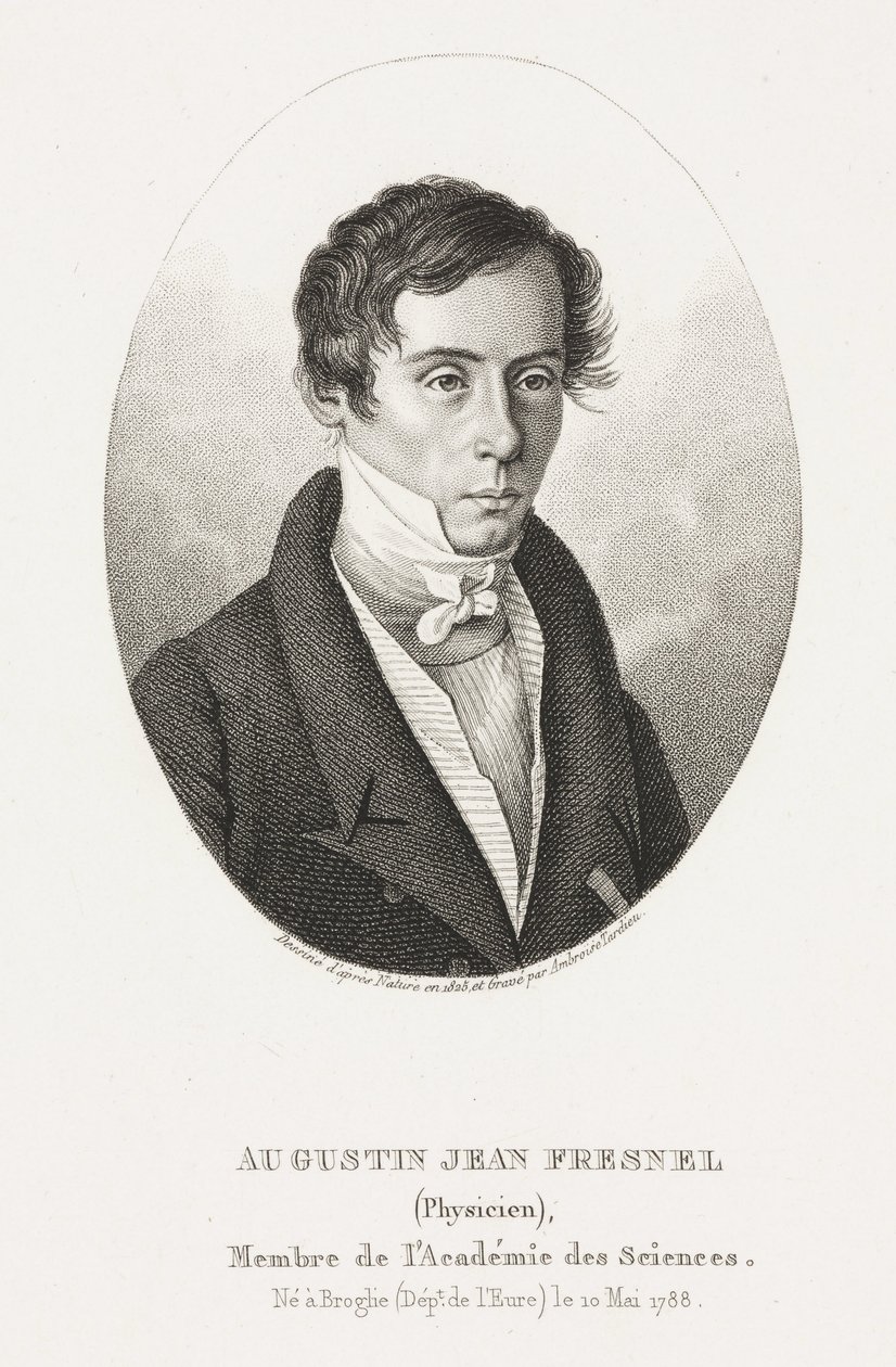 Augustin Jean Fresnel, francuski fizyk autorstwa Frederick (attr. to) Barnard