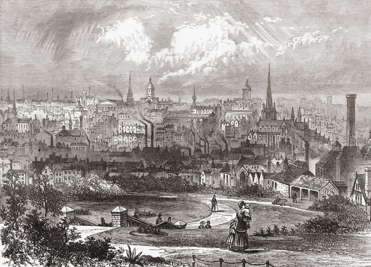 Birmingham, West Midlands, Anglia pod koniec XIX wieku, z „Naszego kraju” opublikowane w 1898 r. autorstwa Ferdinand Georg Waldmuller
